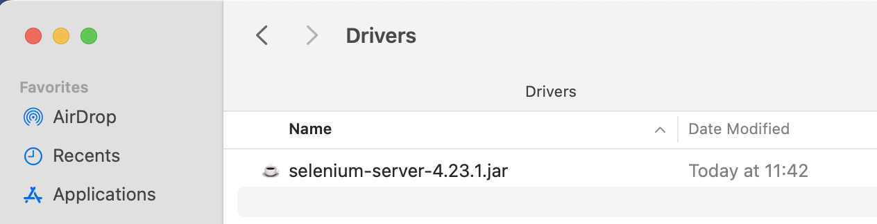 Libraries added in the Drivers folder